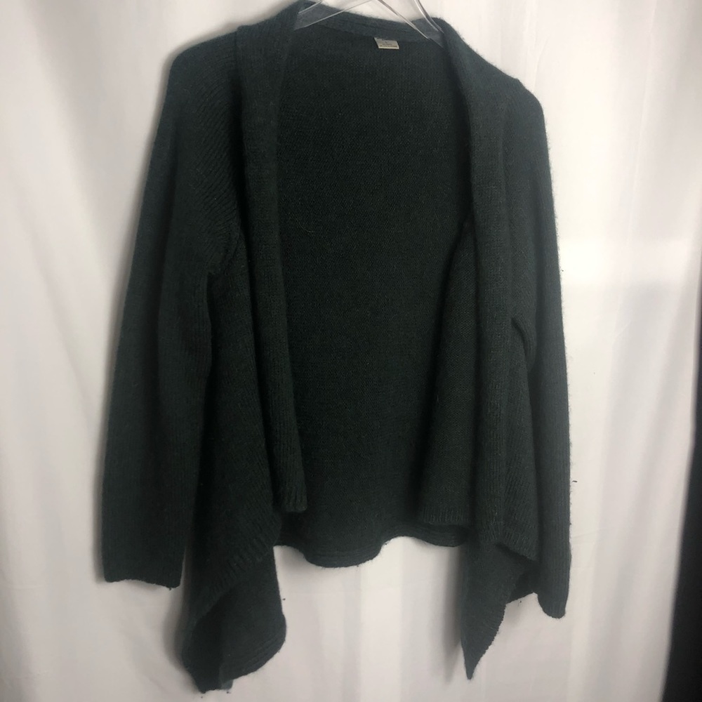 Bianco & Blue Alpaca Cardigan Sweater large 0382